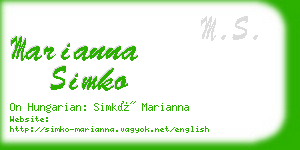 marianna simko business card