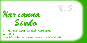 marianna simko business card